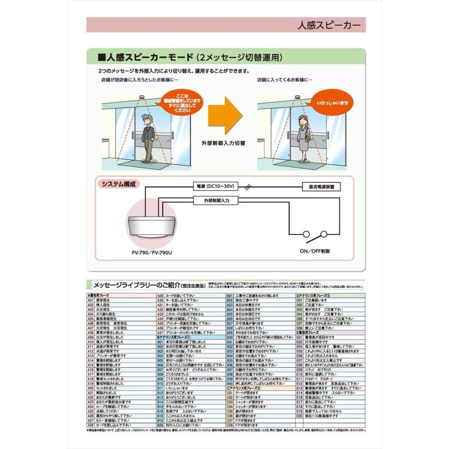【PV-790U】 人感スピーカー 露出型 センサー付きスピーカー TAKEX 竹中エンジニアリング |  | 03