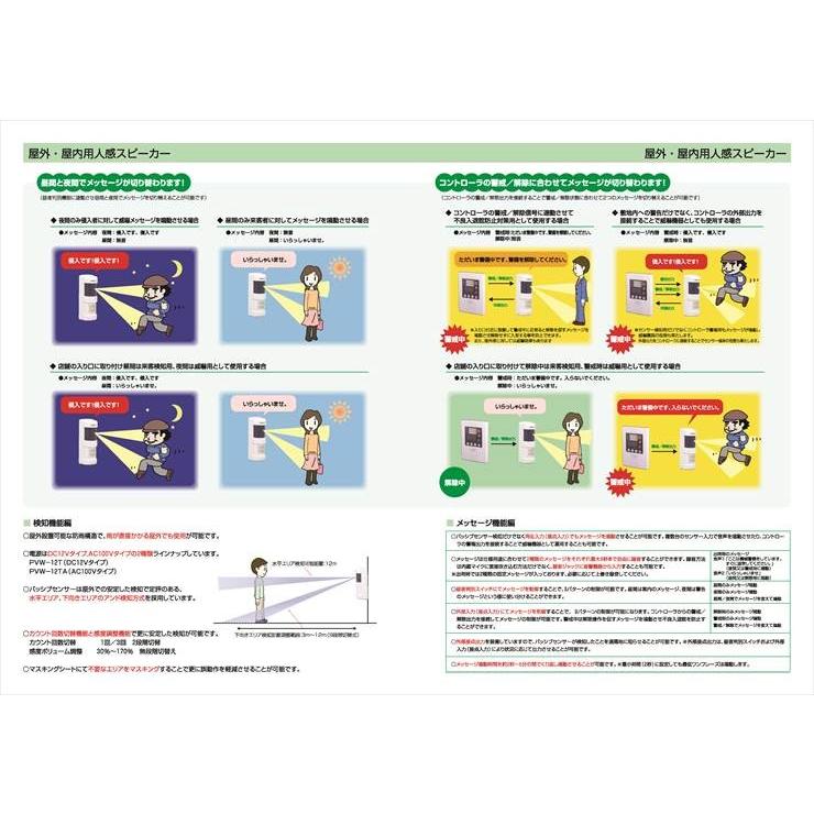 【PVW-12TA-N】 屋外・屋内用人感スピーカー AC100V TAKEX 竹中エンジニアリング |  | 02