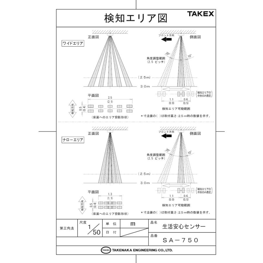 【SA-750】生活安心センサー（露出型）  TAKEX 竹中エンジニアリング |  | 05