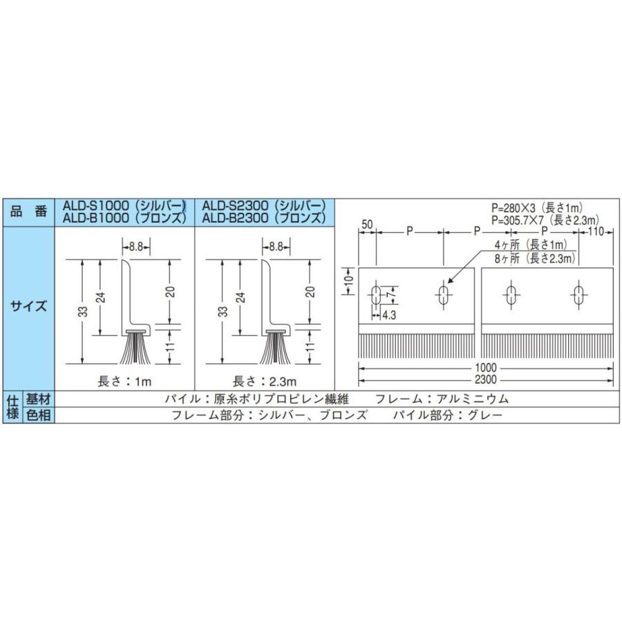 【ALD-B2300】 アルミドア用パイルシール TAKEX 竹中エンジニアリング |  | 03
