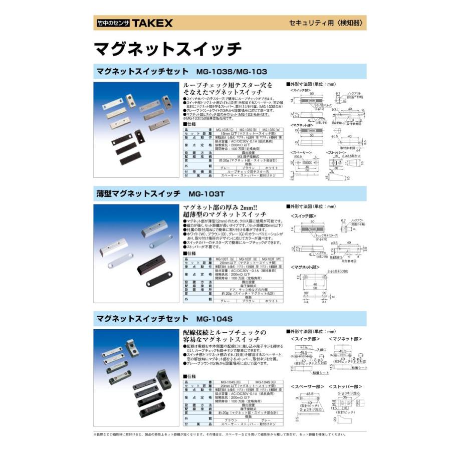 【AMS-10C】 小型マグネットスイッチ TAKEX 竹中エンジニアリング |  | 02