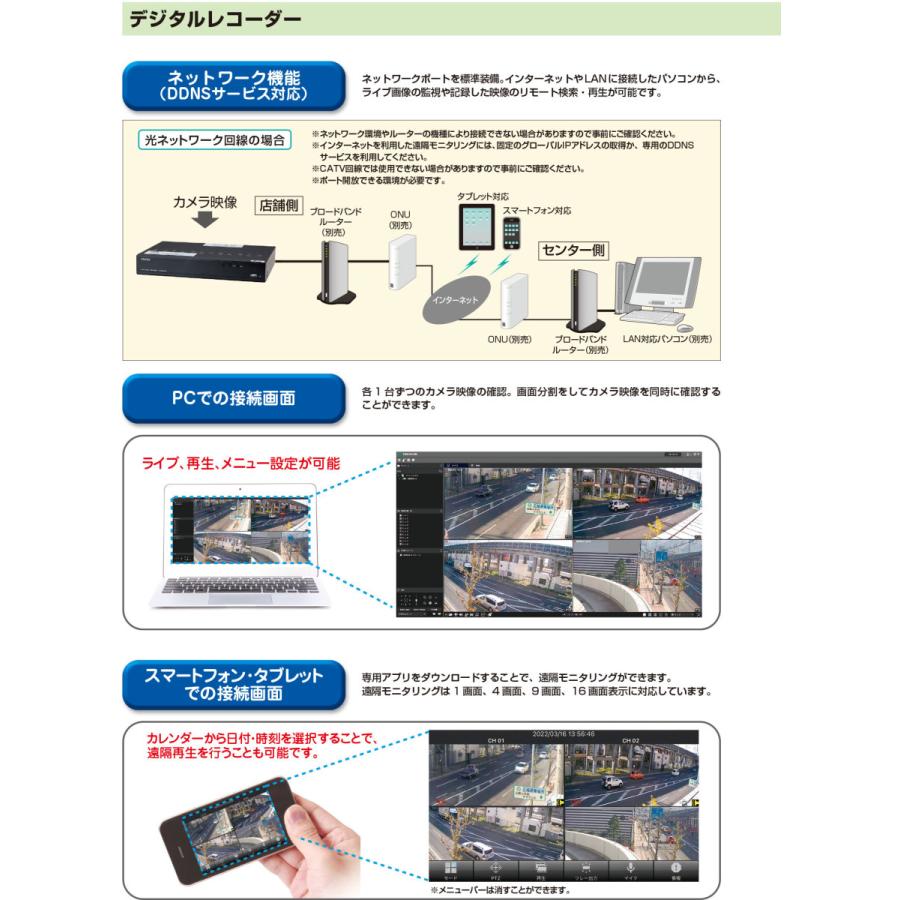 【AHD08R-A】 8CH AHD ハイブリッド デジタルレコーダー (V・S・Tシリーズ) TAKEX 竹中エンジニアリング |  | 05