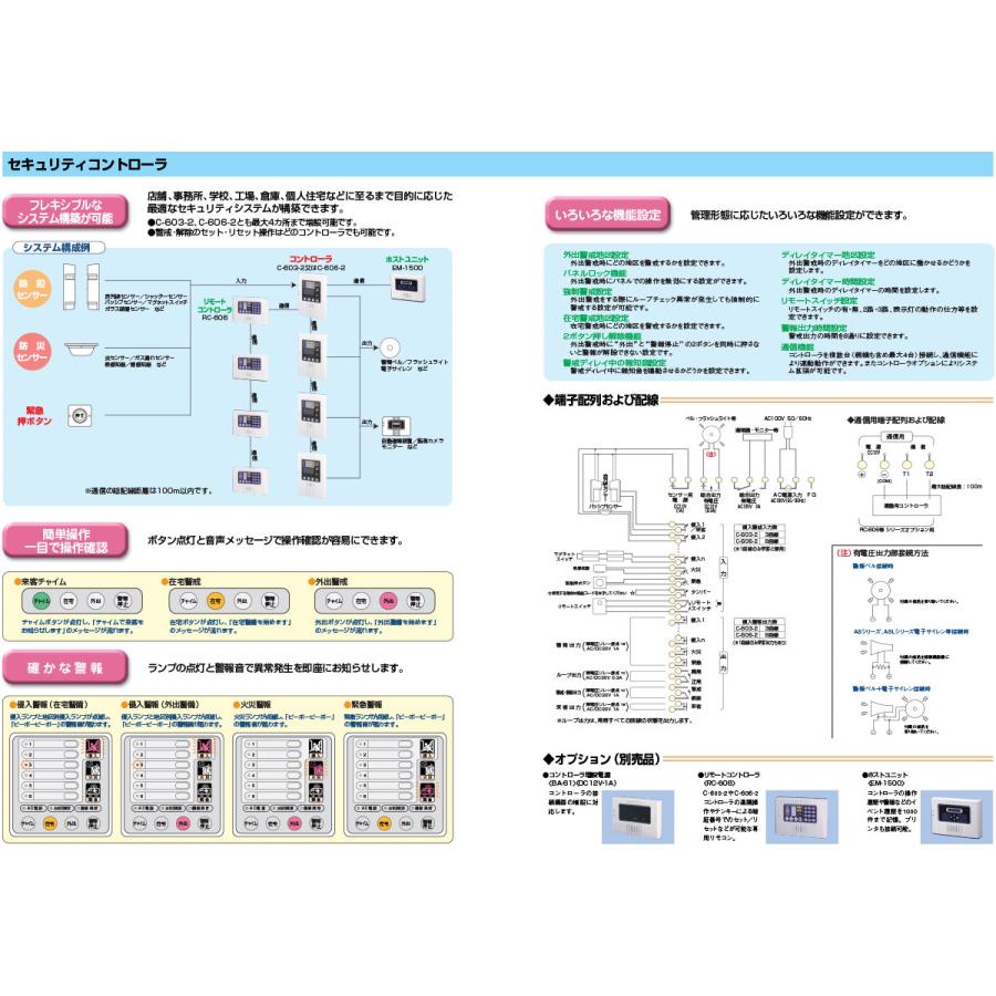 【C-603-2】 セキュリティコントローラ 3回線用 TAKEX 竹中エンジニアリング |  | 03