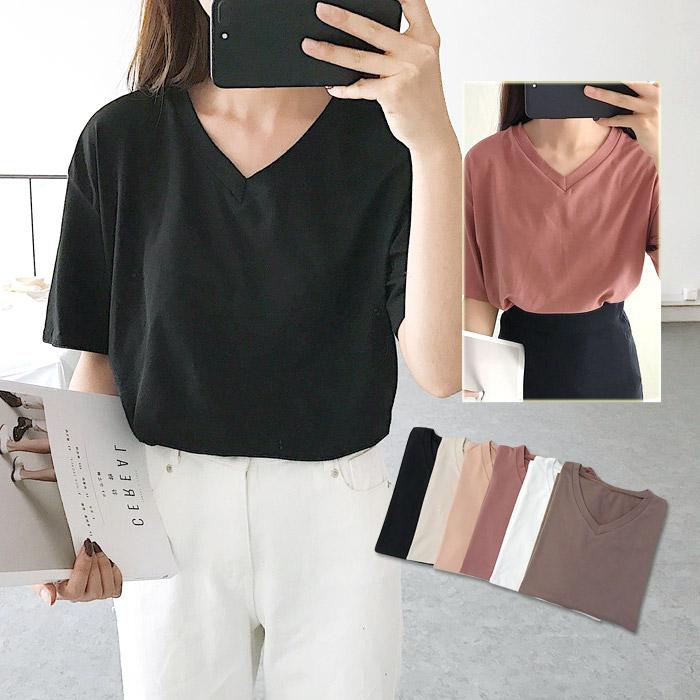 セドールJAPAN tシャツ レディース 半袖 綿 vネック 無地 白 大きい