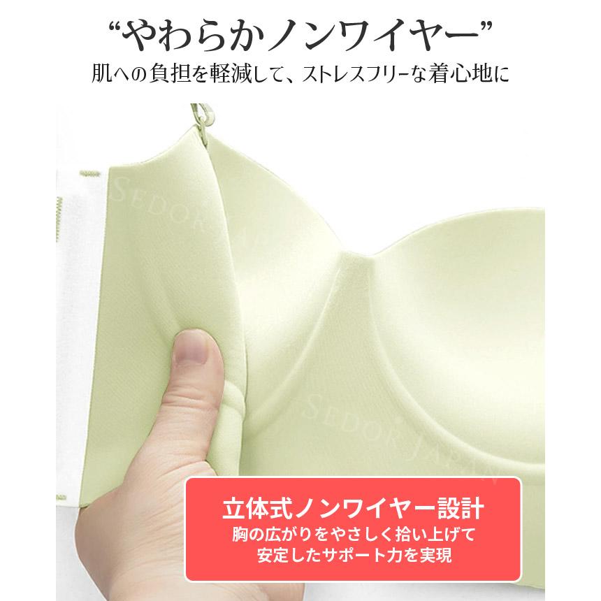 セドールJAPAN 在庫処分 ブラジャー ノンワイヤー 脇高 ストラップレス