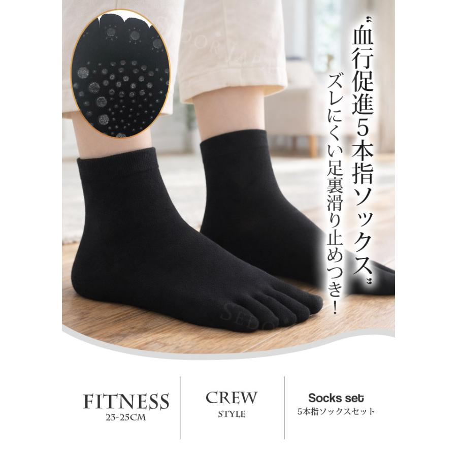 セドールJAPAN ソックス クルーソックス 5本指ソックス 靴下 スクール