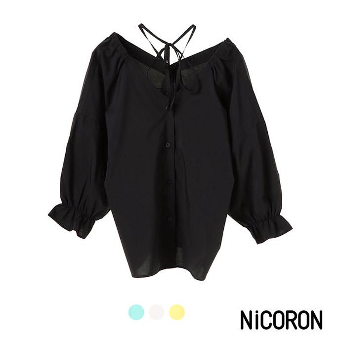 ブラウス レディース シャーリング 無地 7分 長袖 キャンディスリーブ おしゃれ ブランド Nicoron ニコロン 得トクセール ブラウス セール Sale M11c040 セドールjapan 通販 Yahoo ショッピング