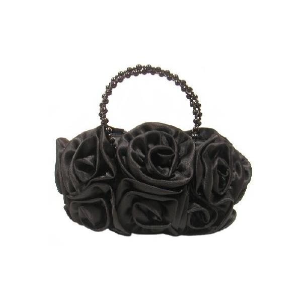 SALE パーティーバッグアクセサリーバッグサテンお花ローズコサージュキラキラビーズミニバックパーティードレス結婚式二次会Ｓｅｄｕｃｅ |  | 01