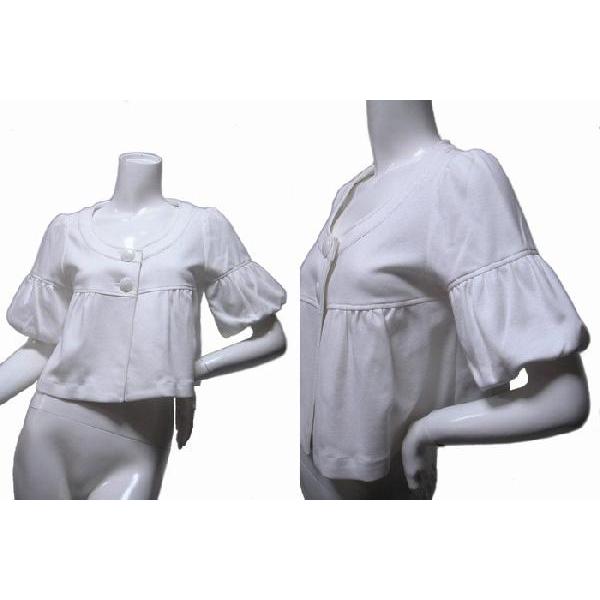 ●アウトレット●ボレロジャケット　パフスリーブ半袖５部丈５部袖フォーマルジャケット　（グリーン・ホワイト・ブラック） |  | 02