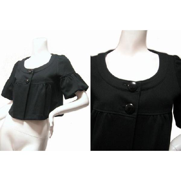 ●アウトレット●ボレロジャケット　パフスリーブ半袖５部丈５部袖フォーマルジャケット　（グリーン・ホワイト・ブラック） |  | 03