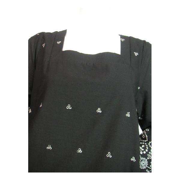 ワンピースロングチュニックワイドベルスリーブフラワーレース刺繍スクエアネックボヘミアンAラインSeduce |  | 02