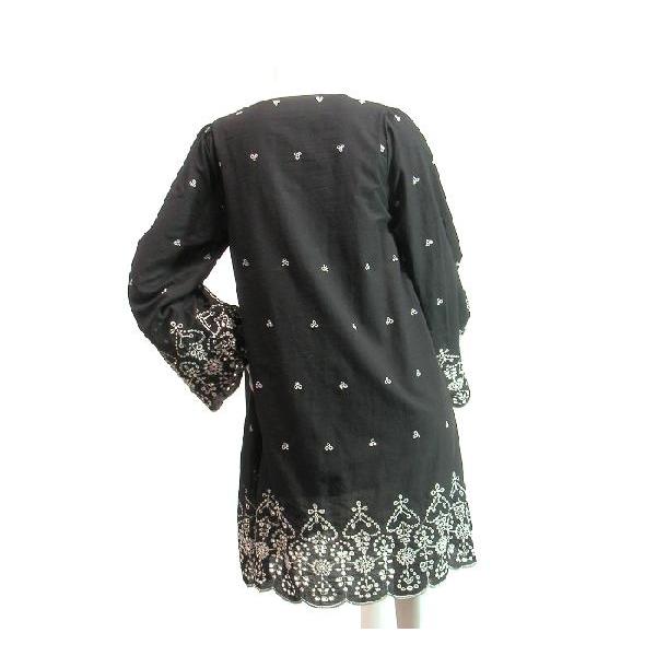 ワンピースロングチュニックワイドベルスリーブフラワーレース刺繍スクエアネックボヘミアンAラインSeduce |  | 04