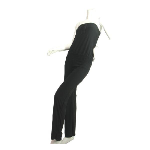 ジャンプスーツキャットスーツベアトップパンツスーツクラブウェアカジュアルテイストブラック黒色LASeduce |  | 03