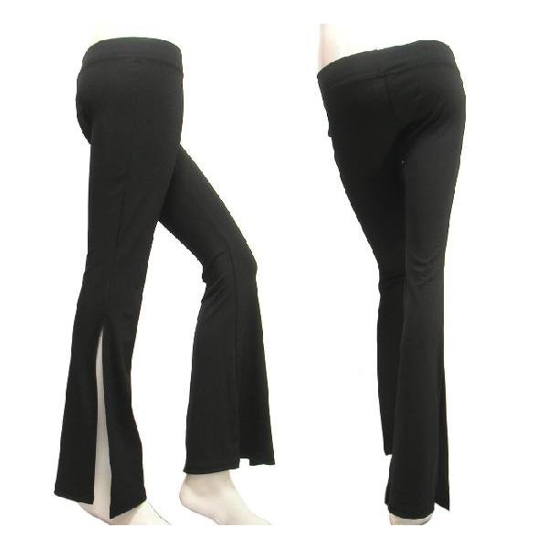 ベルボトムパンツサイド裾スリット入りセクシーパンツダンスにもブラック黒Ｓｅｄｕｃｅ |  | 03