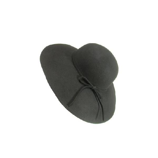 つば広帽子つば大女優帽ウールハット冬もつば広ハットでエレガントに