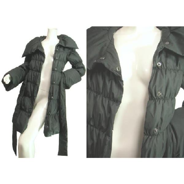 ダウンコート膝丈コンサバセレブ風でオシャレなシルエットぷっくり温か！ノーファスナーブラック黒Ｓｅｄｕｃｅ |  | 03