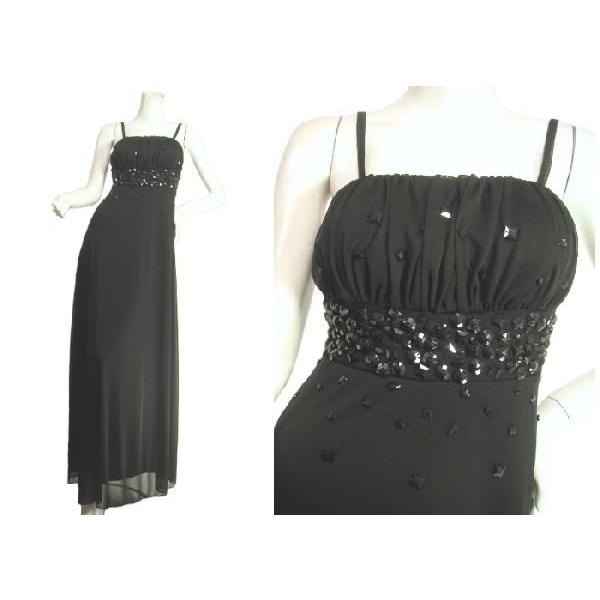 SALE ロングドレスシフォンワンピース胸下ブラックビジューマキシ丈パーティードレスＳｅｄｕｃｅ |  | 01