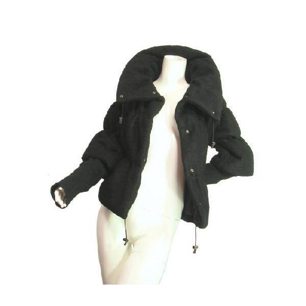 七分袖ベルスリーブくるくるモールツイードジャケットボリューム立ち襟豪華ブラックチャコールグレーＳｅｄｕｃｅ |  | 01