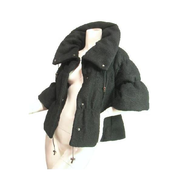 七分袖ベルスリーブくるくるモールツイードジャケットボリューム立ち襟豪華ブラックチャコールグレーＳｅｄｕｃｅ |  | 03