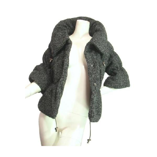 七分袖ベルスリーブくるくるモールツイードジャケットボリューム立ち襟豪華ブラックチャコールグレーＳｅｄｕｃｅ |  | 05