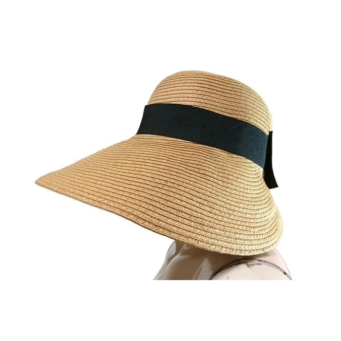 つば広帽子つば大女優帽カントリーバックリボン付き頭周り大きさ調節可能少し大きめＳｅｄｕｃｅ |  | 02