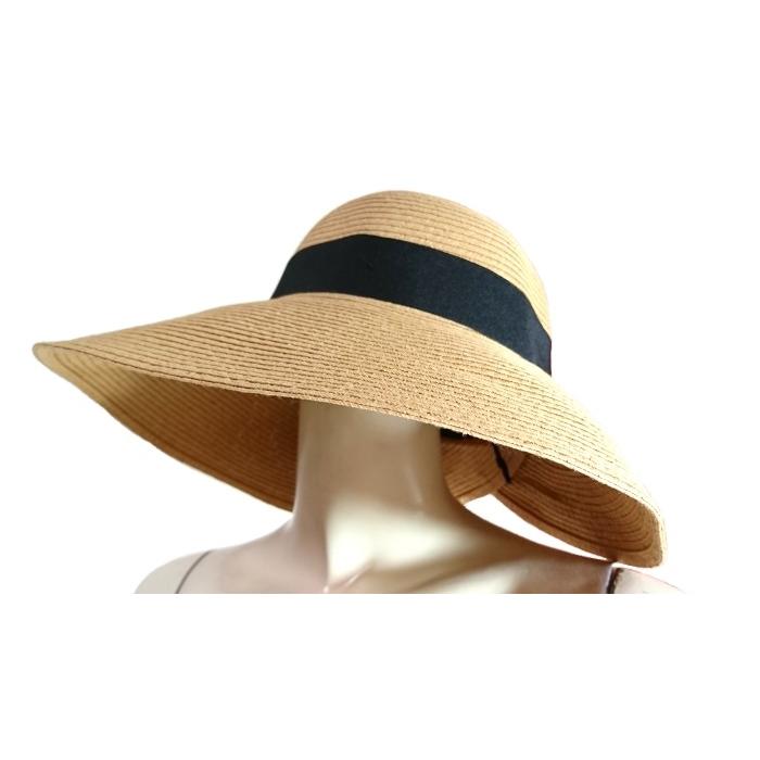 つば広帽子つば大女優帽カントリーバックリボン付き頭周り大きさ調節可能少し大きめＳｅｄｕｃｅ |  | 03