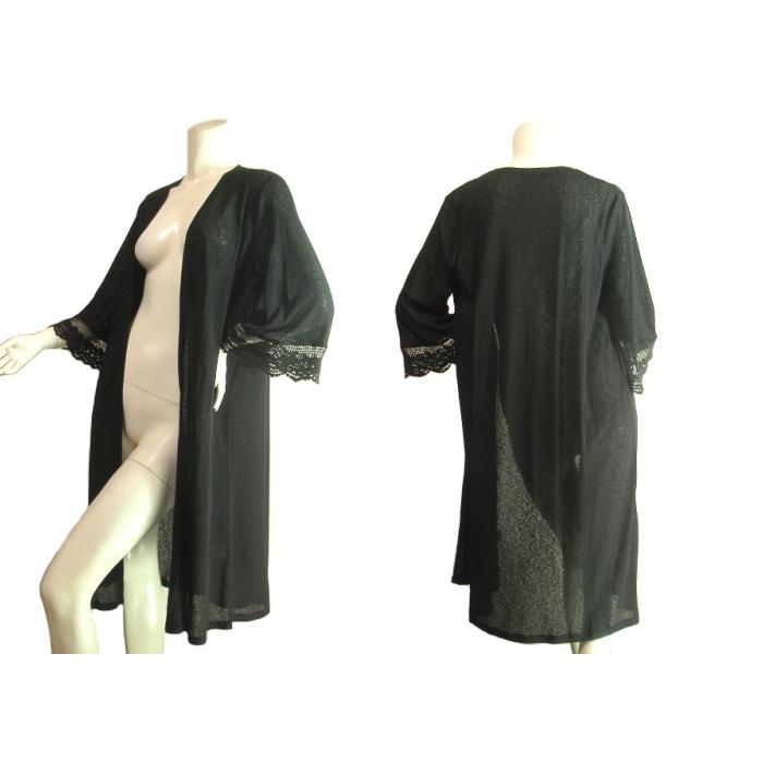 ノーカラーノーボタンロングトッパーカーディガン袖レースベルスリーブブラック黒Ｓｅｄｕｃｅ |  | 02