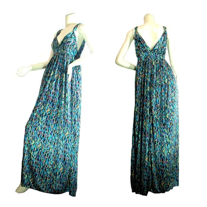 ゴージャス総柄プリントマキシ丈ロングワンピースブルーベースマルチカラーＳｅｄｕｃｅ |  | 02