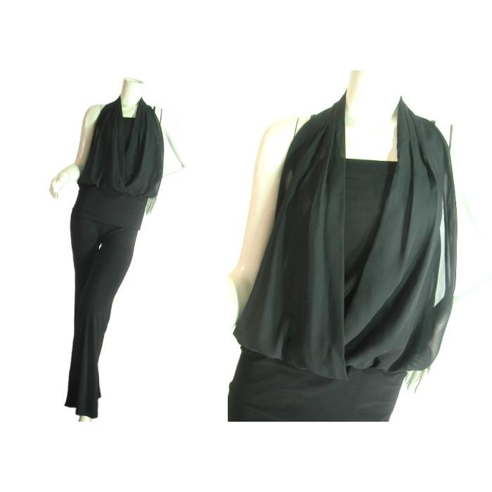 ホルターネックセットアップパンツスーツブラック黒　フォーマルパーティーダンスクラブウェアーＳｅｄｕｃｅ |  | 01