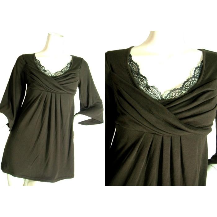 ブラウン七分袖胸下切り替えＡラインロングチュニックＳｅｄｕｃｅ |  | 01