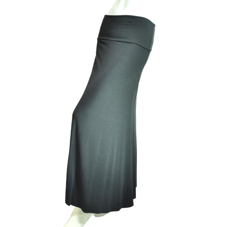 ロングスカート　マキシ丈　シンプルフレアライン　ブラック黒　ＬＡＳｅｄuce |  | 02