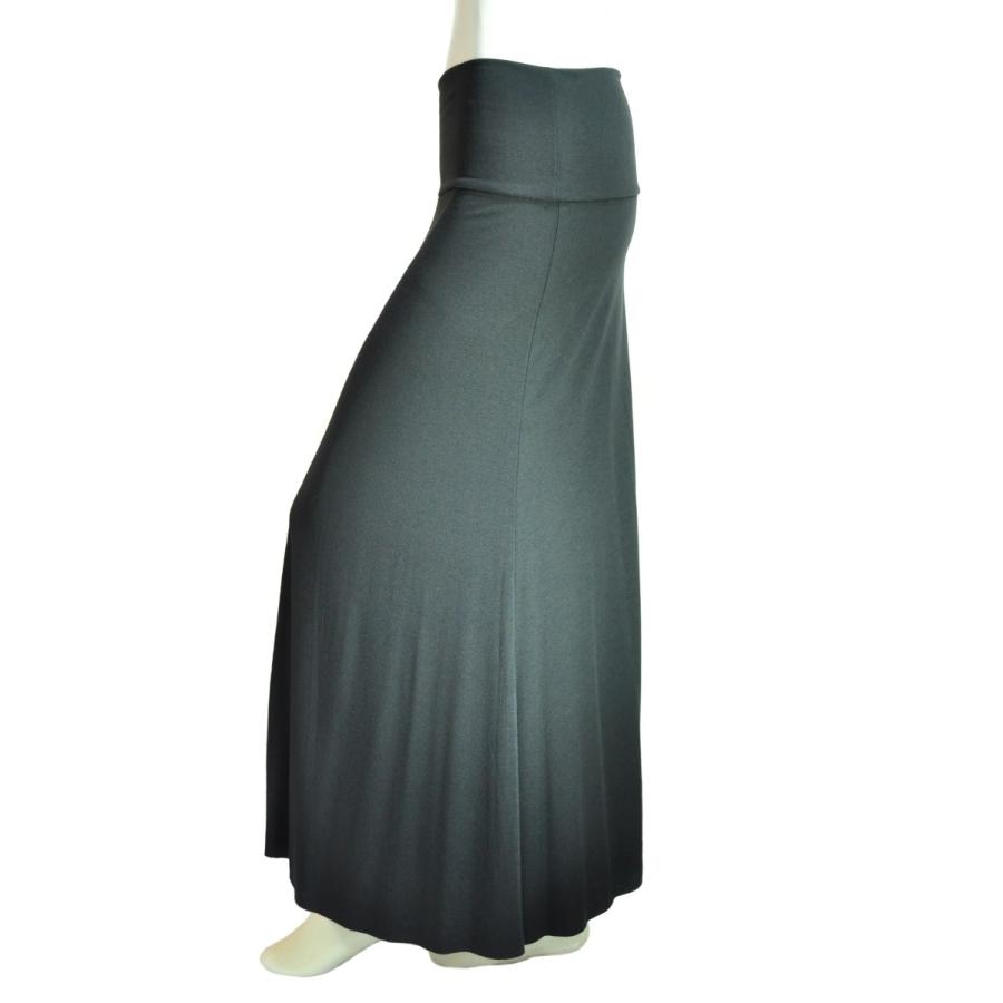 ロングスカート　マキシ丈　シンプルフレアライン　ブラック黒　ＬＡＳｅｄuce |  | 03