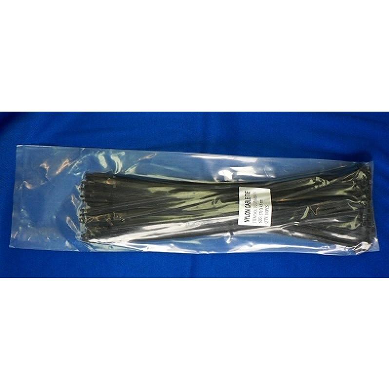 結束バンド 黒 UV 耐候性 ( ケーブルタイ ) 370mm 100本 : 通信
