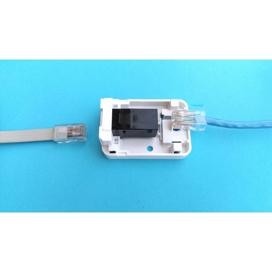 CAT.6 露出タイプLANモジュラーローゼット jj-lan6 : 通信情報機器