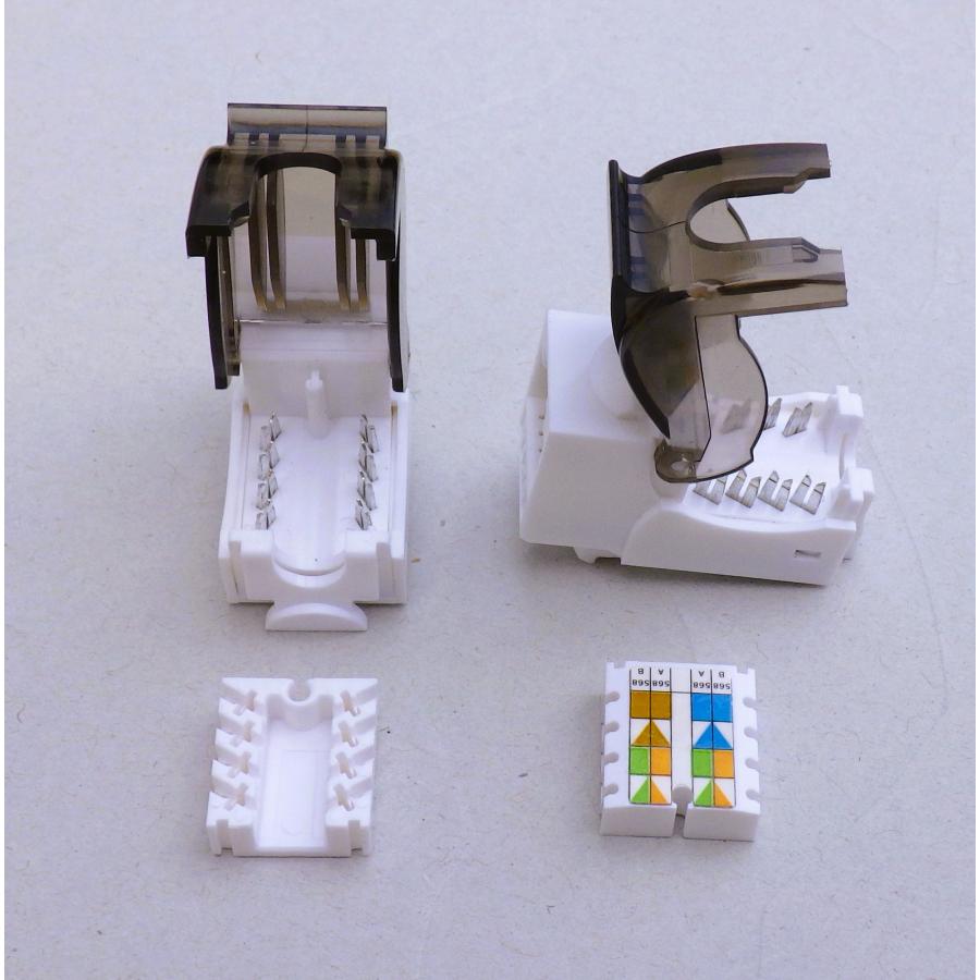 CAT.6 UTP 専用工具不要 埋込LAN モジュラージャック K060 : 通信情報