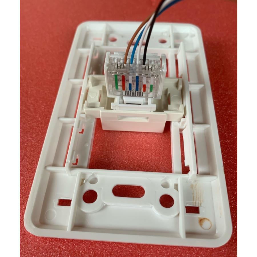 電話用 埋込式 モジュラージャック 6極6芯 工具不要 1個 : 通信情報