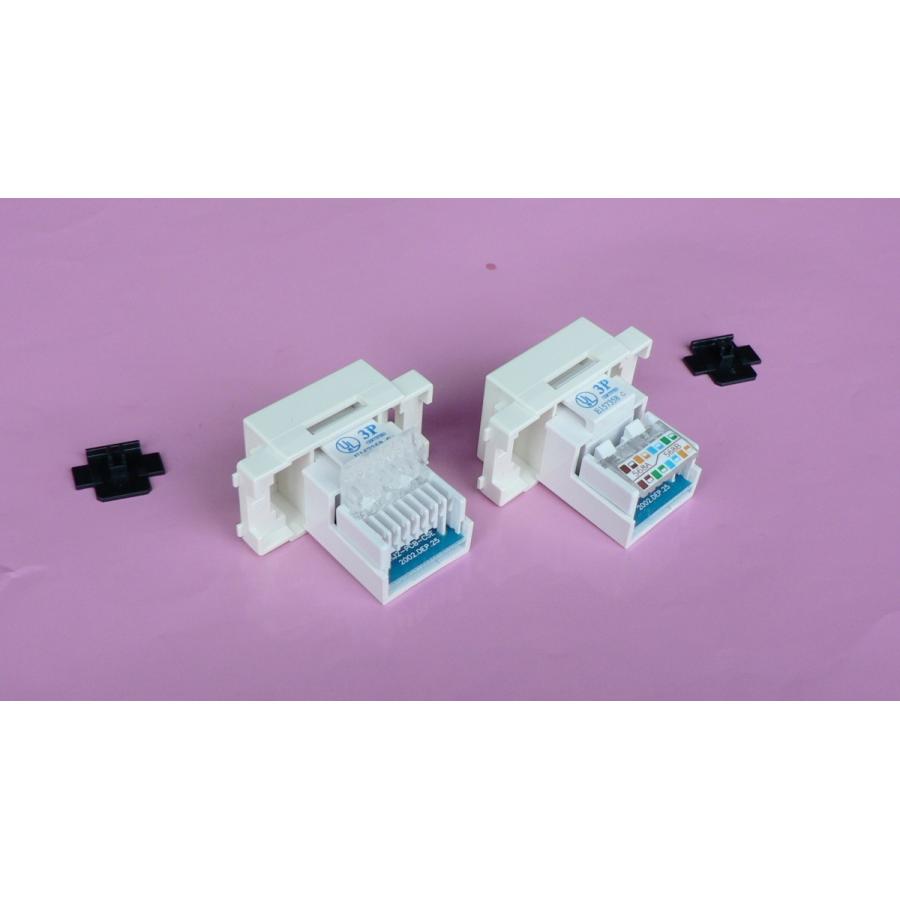 専用工具不用CAT.5e 埋込LANモジュラージャック TL1個|seed-jpn|02