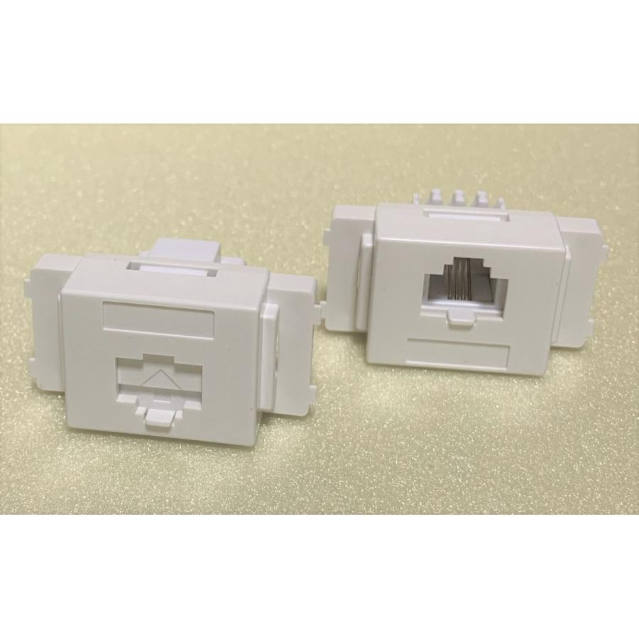 電話用壁コンセント 6極4芯 埋込テレホンモジュラジャック110 10個