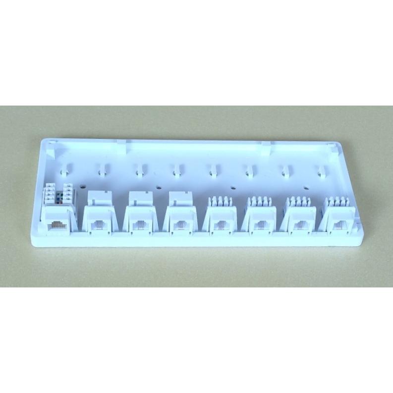 8回路集合ローゼット RJ11 6極4芯モジュラージャック 7個 LAN 8回路集合ローゼット RJ11 6極4芯モジュラージャック 7個 LAN