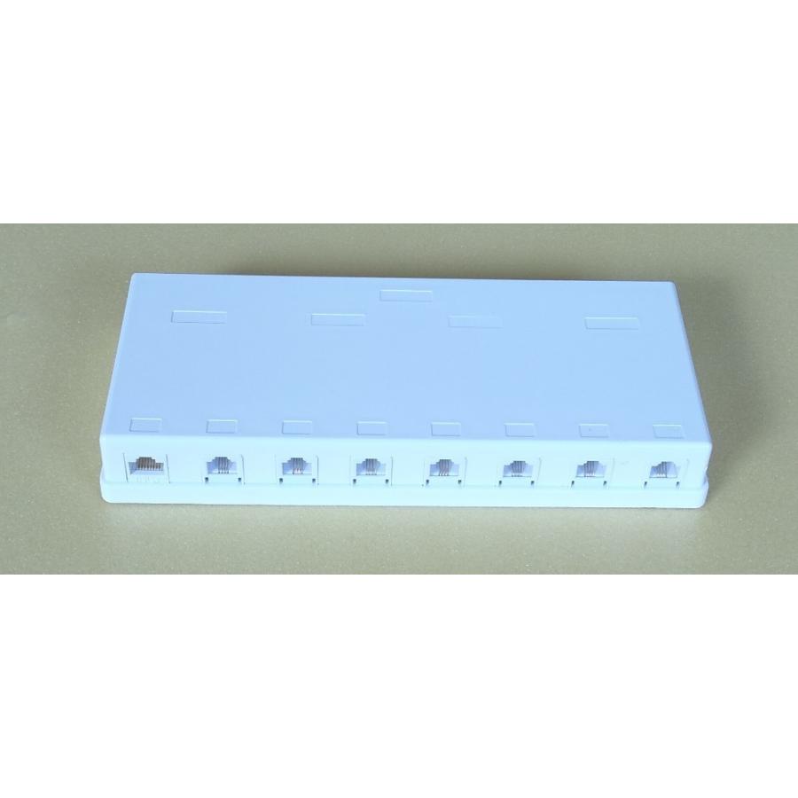 8回路集合ローゼット RJ11 6極4芯モジュラージャック 7個 LAN 8回路集合ローゼット RJ11 6極4芯モジュラージャック 7個 LAN