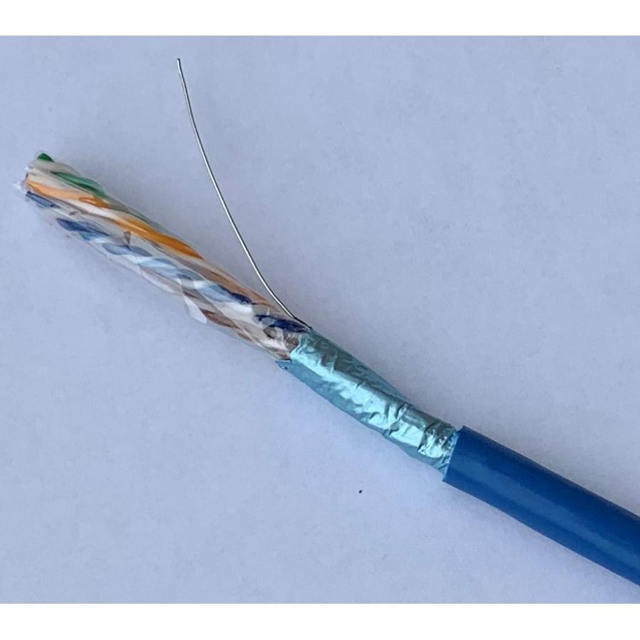 CAT.6A LANケーブル　STP　青 10G 1巻  300mの画像