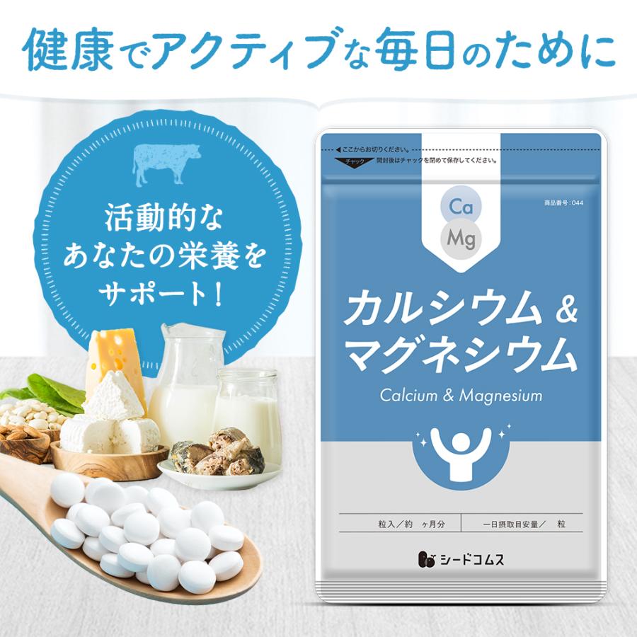 サプリ サプリメント カルシウム マグネシウム 約3ヵ月分 ダイエット | seedcoms | 01