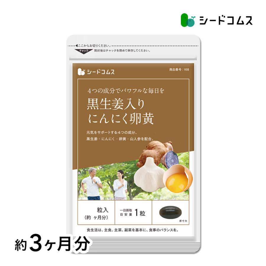 ハイクオリティ サプリ サプリメント にんにく卵黄 黒生姜入り 山人参カプセル 約3ヵ月分 黒生姜 黒しょうが ハイクオリティ サプリ サプリメント にんにく卵黄 黒生姜入り 山人参カプセル 約3ヵ月分 黒生姜 黒しょうが