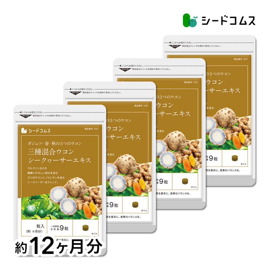 サプリ サプリメント ウコン 3種混合ウコン 約12ヵ月分　サプリ　サプリメント の商品画像