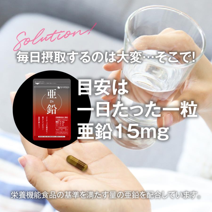 サプリ サプリメント 亜鉛  BIGサイズ約1年分　送料無料　サプリ　サプリメント ダイエット | seedcoms | 07