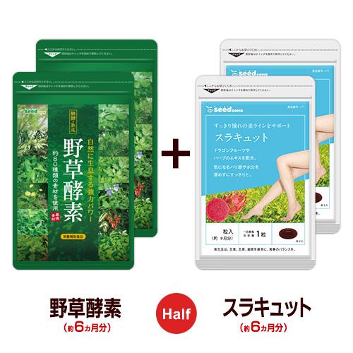 サプリ サプリメント 生酵素 野草酵素　約6ヵ月分　スラキュット　約6ヵ月分　合計約12ヵ月分 ダイエット | seedcoms