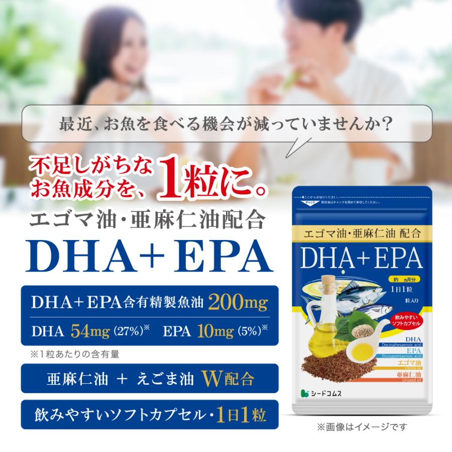 オメガ3 DHA EPA 約12ヵ月分 オメガ3 α-リノレン酸 不飽和脂肪酸 亜麻仁油 エゴマ油配合 サプリ サプリメント | seedcoms | 01