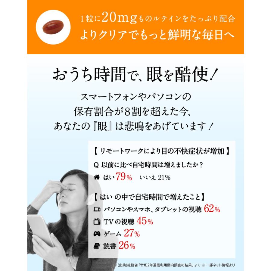 サプリ サプリメント 1粒にルテイン20mg配合 機能性表示食品 アイジェニック 1ヵ月分 DHA EPA イチョウ葉 サプリメント 眼鏡 コンタクト 眼の健康爆買 | seedcoms | 02