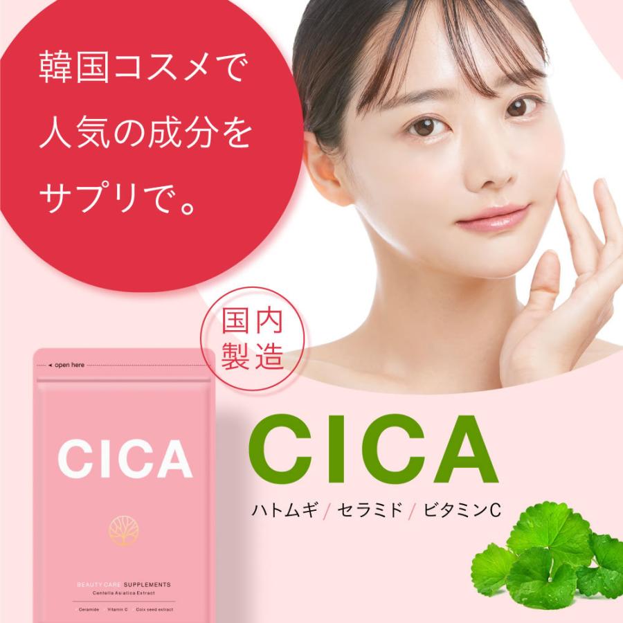 クーポンで222円 韓国コスメで大人気 飲む CICA サプリ 30粒 約1ヵ月分 シカ はとむぎ ビタミンC セラミド ツボクサ 美容ケア サプリ サプリメント 送料無料｜seedcoms｜02