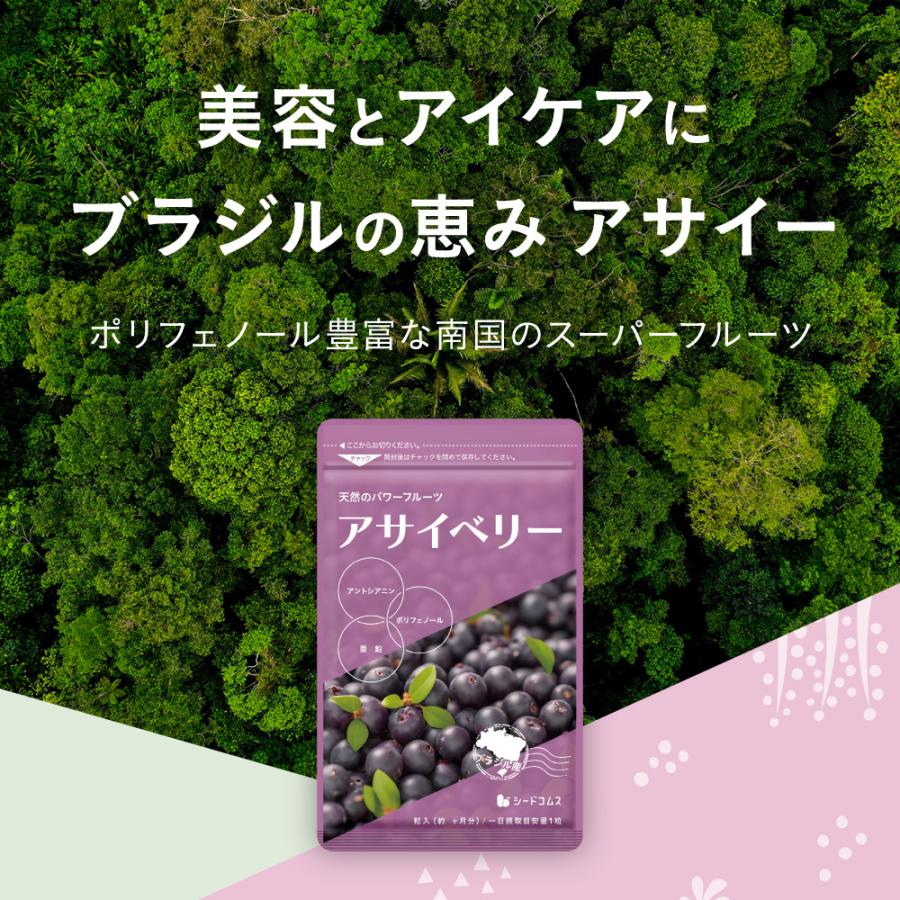 サプリ サプリメント サプリ サプリメント アサイベリー 約1ヵ月分 ダイエット | seedcoms | 01